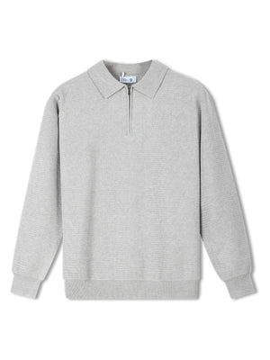 classic pullover sweater in Olive Green with collared