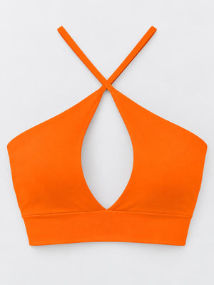 Lavender halter top with backless and sleeveless