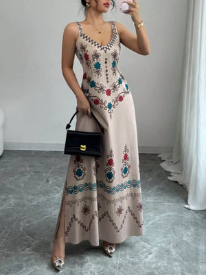 Dusty Pink maxi dress with maxi and pullover