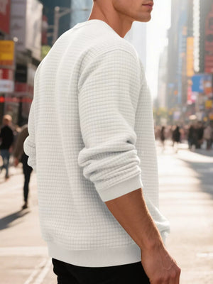 Khaki regular sweatshirt with crew neck
