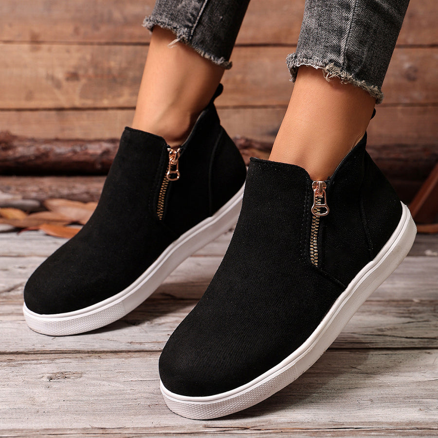 Polyester,Rubber Imported Size & sneakers in Khaki Color with flat silhouette