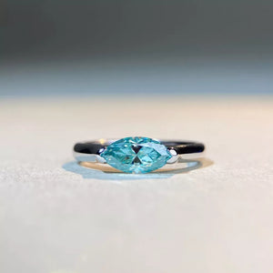 1 Carat Moissanite 925 Sterling Silver Ring in rose gold with 1 carat