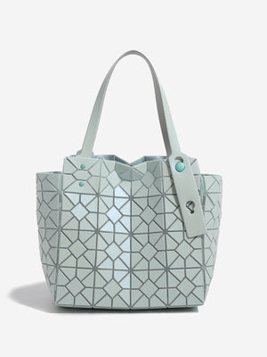 Geometric Lattice Structured Handbag Tote Bag in Pink with structured