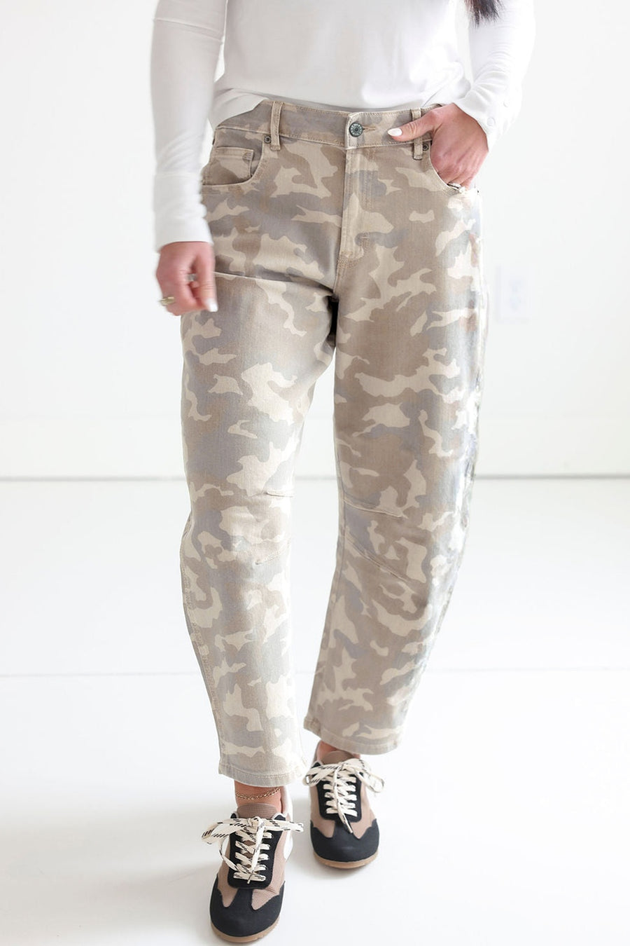 jeans in Dust Storm with camo and pocketed