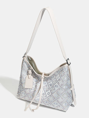 Light Blue handbag with medium and zip