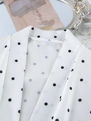 White relaxed pajama set with v-neck