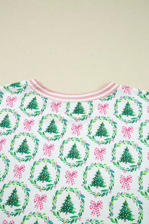 white relaxed pajama set with crew neck