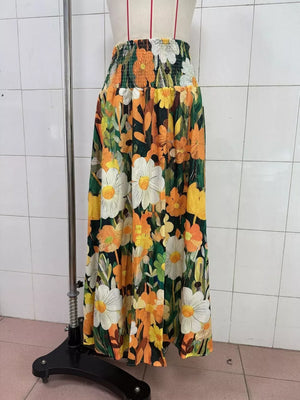 Yellow maxi skirt