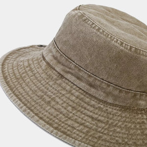 Wide-brim Sun Protection Bucket Hat in dusty pink with wide brim