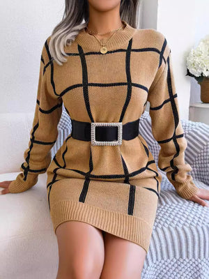 camel sweater dress