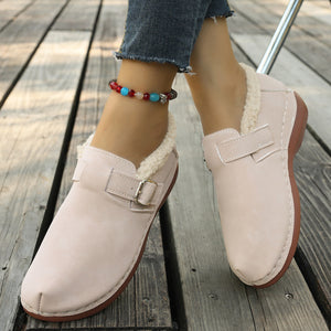 Round Toe Flats Loafers in Royal Blue with round toe