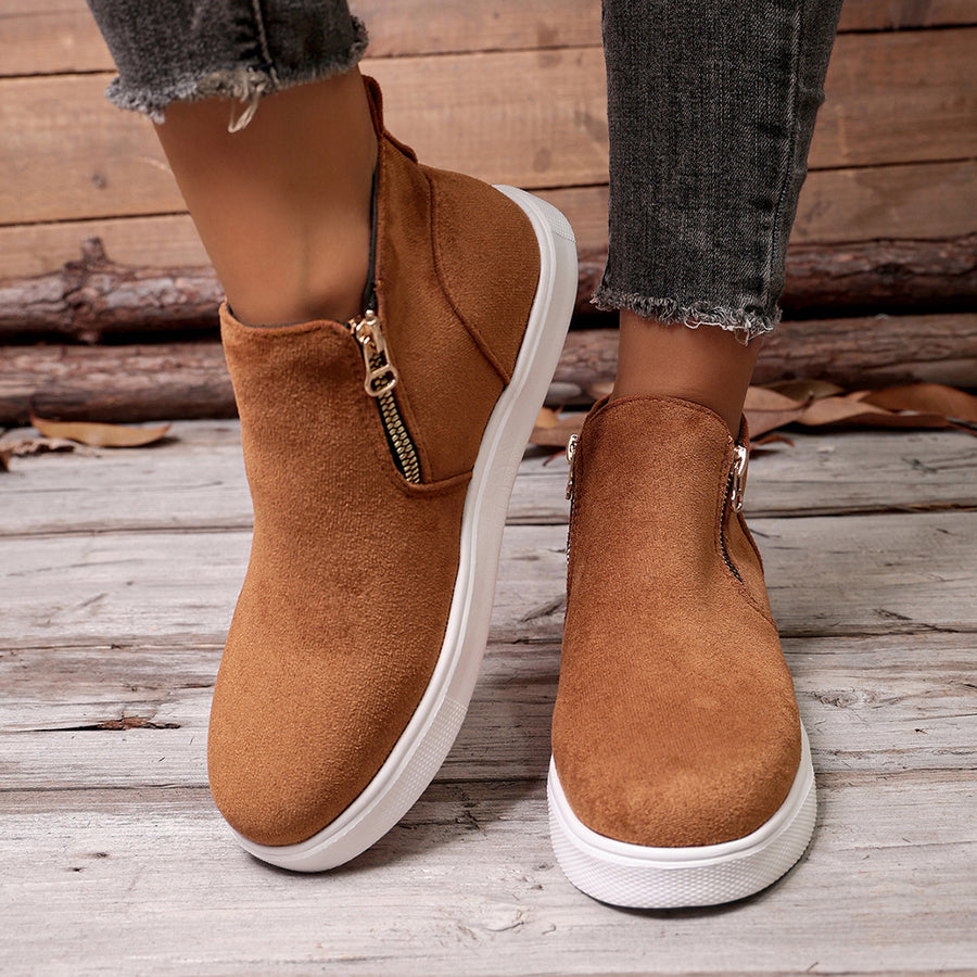 Polyester,Rubber Imported Size & sneakers in camel with flat silhouette