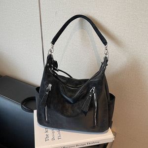 black with crossbody bag with zipper pockets