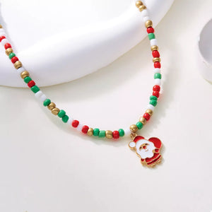 necklace in Santa with beaded and short
