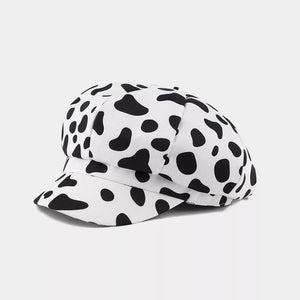 hat in white featuring brim and fitted fit