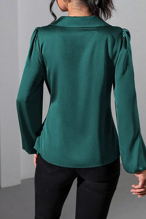 classic blouse in French Blue with collared