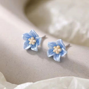 Resin,925 silver needle Care instructions: Avoid wearing during exercise, as swe earrings in Pastel Blue with not applicable