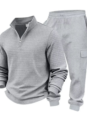 athleisure lounge set in Army Green with mock neck