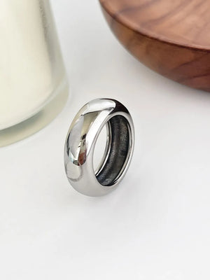 18K Gold-Plated,Stainless Steel Care instructions: Avoid wearing during exercise ring in Gold & Silver with dome silhouette