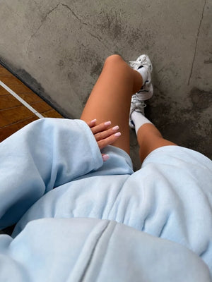 Long Sleeve Zip-up Hoodie And Shorts Set, view 16