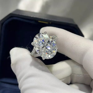Silver with 10ct Moissanite 925 Sterling Silver Ring
