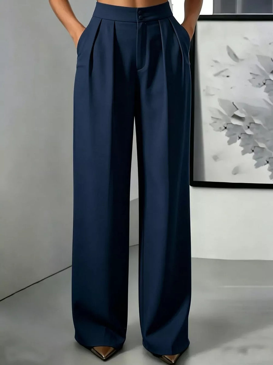 Black wide-leg pants