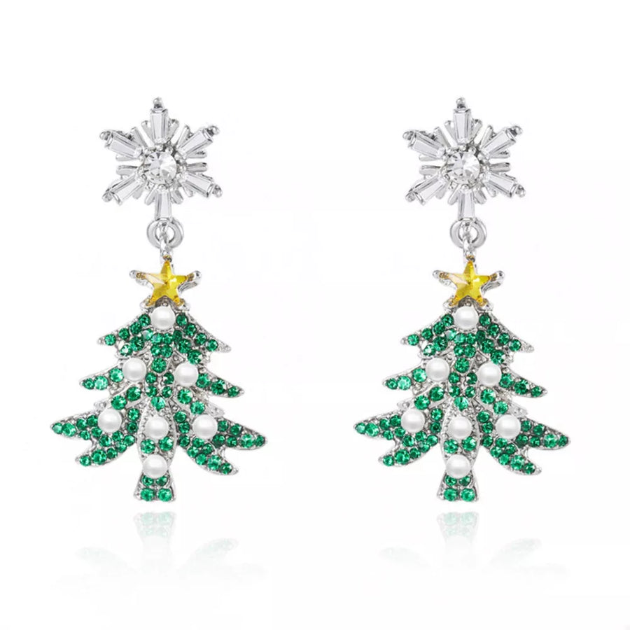 white earrings with drop and post-back