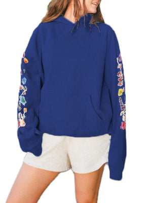streetwear pullover hoodie in Strawberry with hooded