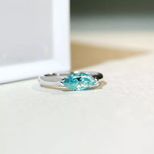 1 Carat Moissanite 925 Sterling Silver Ring in Silver with 1 carat