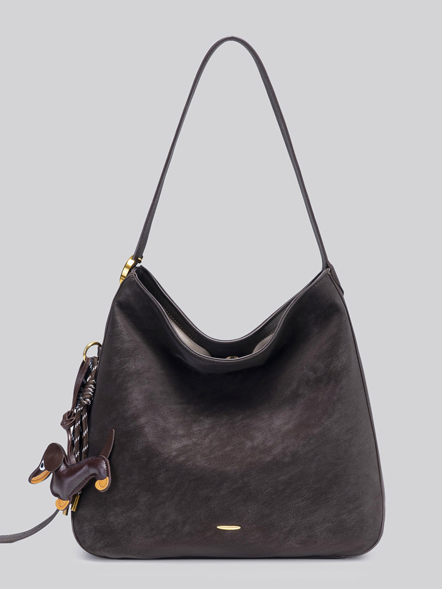 handbag in dark brown