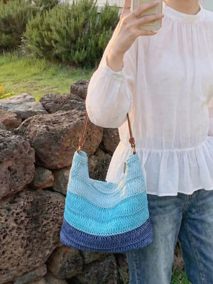 Straw Woven Shoulder Bag option 5