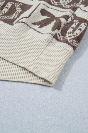 sweater vest in brown