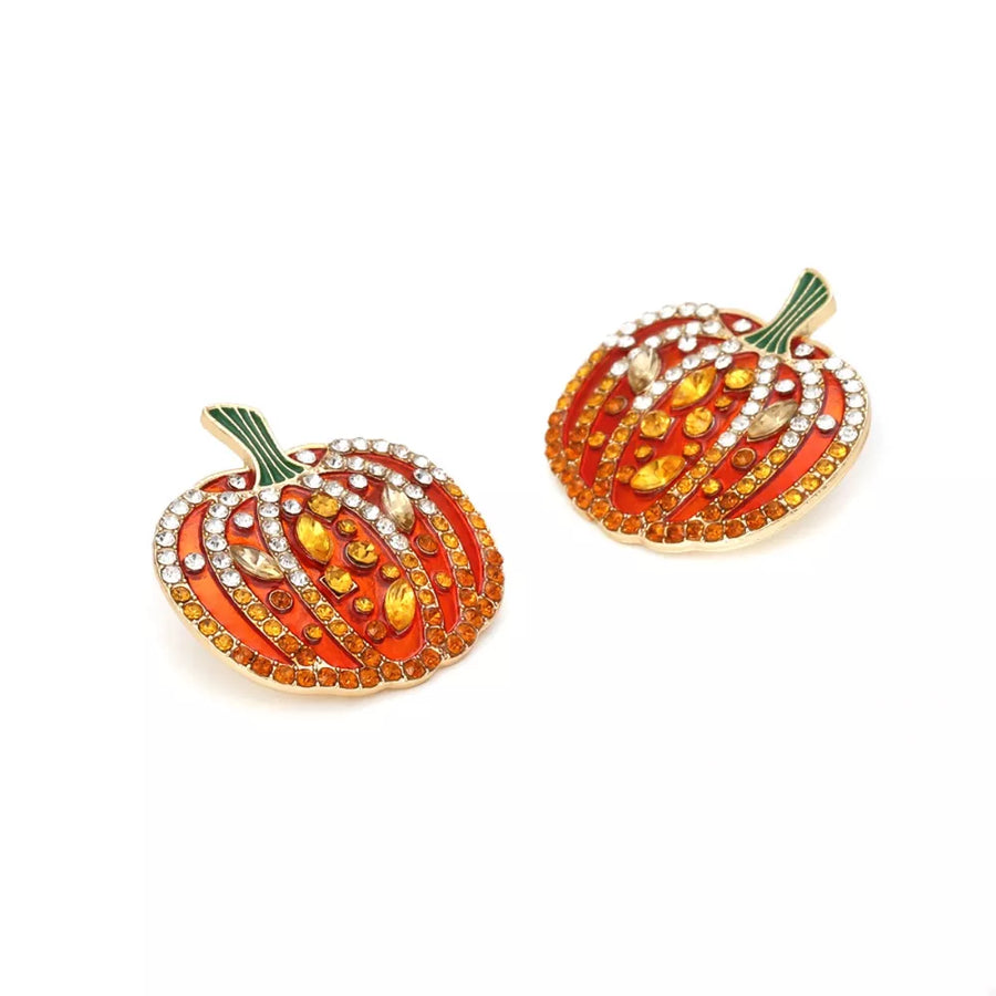 Tangerine earrings with mini and post-back
