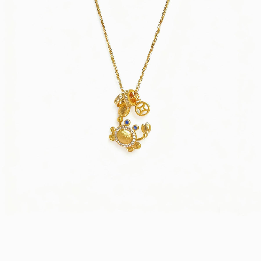 necklace in Gold with pendant and choker