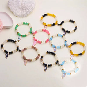18K Gold-Plated,Alloy,Silver-plated,Glass Care instructions: 1 bracelet in black with regular silhouette