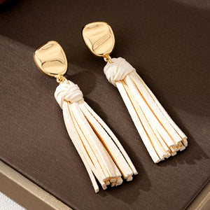 18K Gold-Plated,Alloy,Korean velvet Care instructions: Avoid wearing during exer earrings in Gold with dangle silhouette