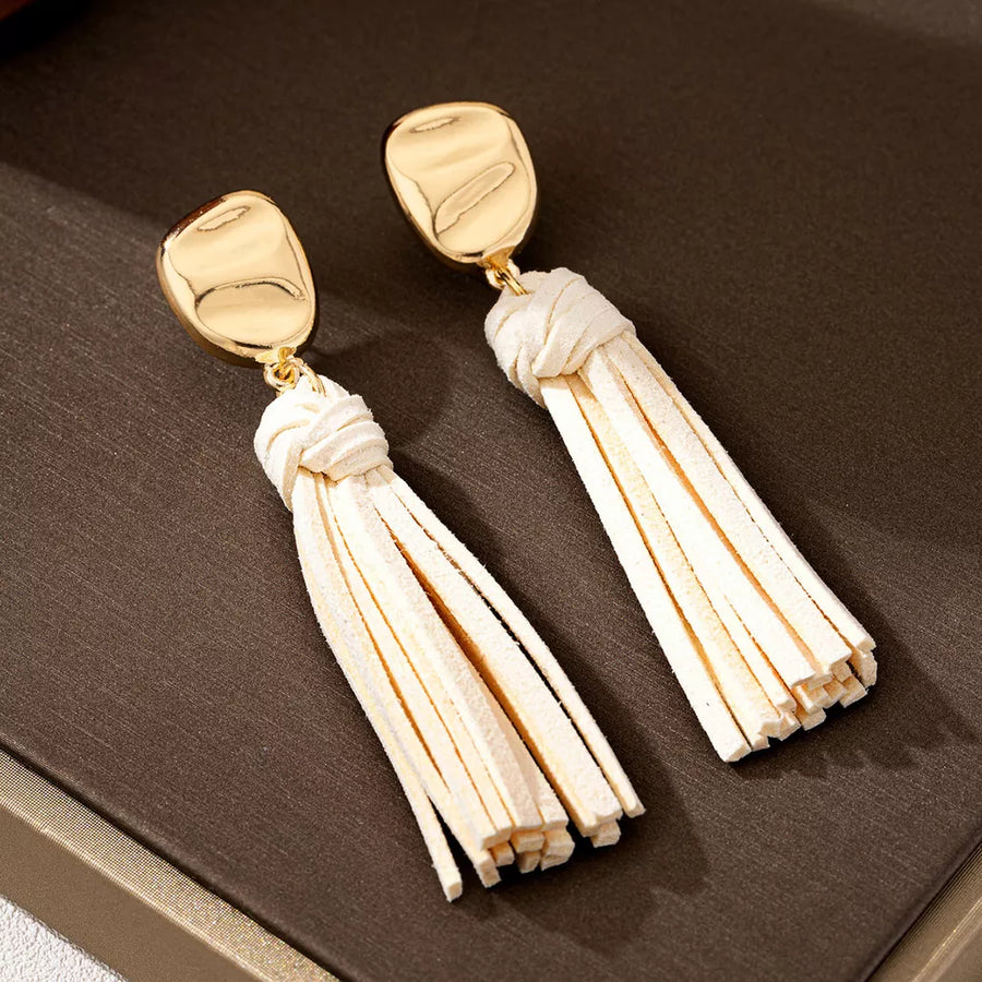 18K Gold-Plated,Alloy,Korean velvet Care instructions: Avoid wearing during exer earrings in Gold with dangle silhouette