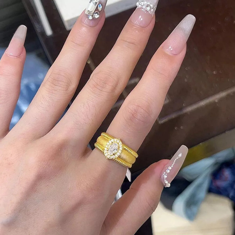 gold ring with gold-plated and none