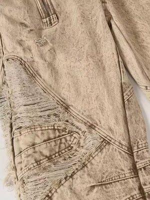 Men's Distressed Wide-leg Jeans Plus Size option 5