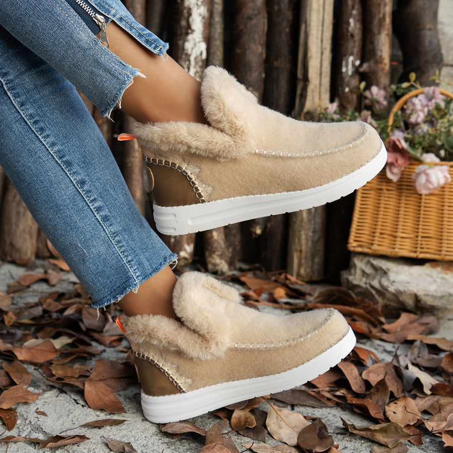 dark brown ankle boots with ankle-length and slip-on