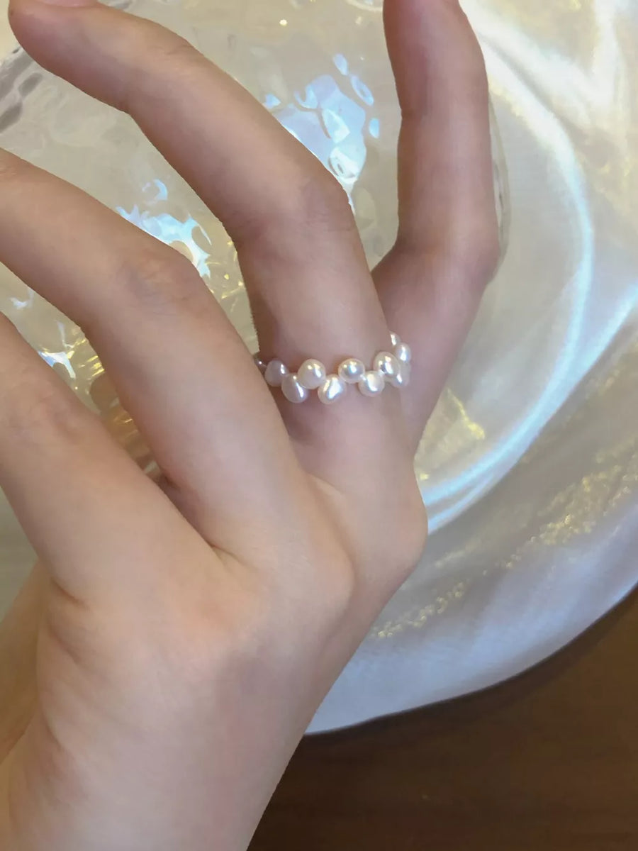 Freshwater Pearl Care instructions: While wearing the pearl jewelry, avoid expos ring in ivory with fitted silhouette
