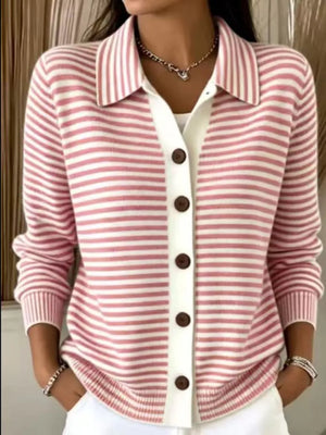 light blue regular cardigan with collared