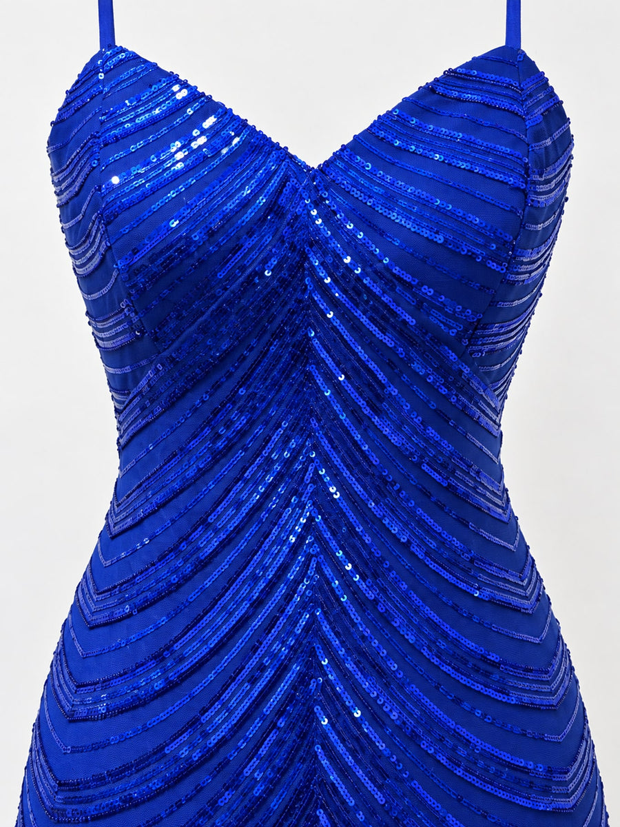 bodycon dress in white with sequin and mini