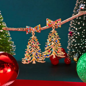 earrings featuring novelty in red with 18K Gold-Plated, Zinc alloy, Rhinestone Care instructions: Avoid wearing during