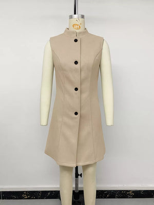 Elegant Button-down Vest Coat option 9