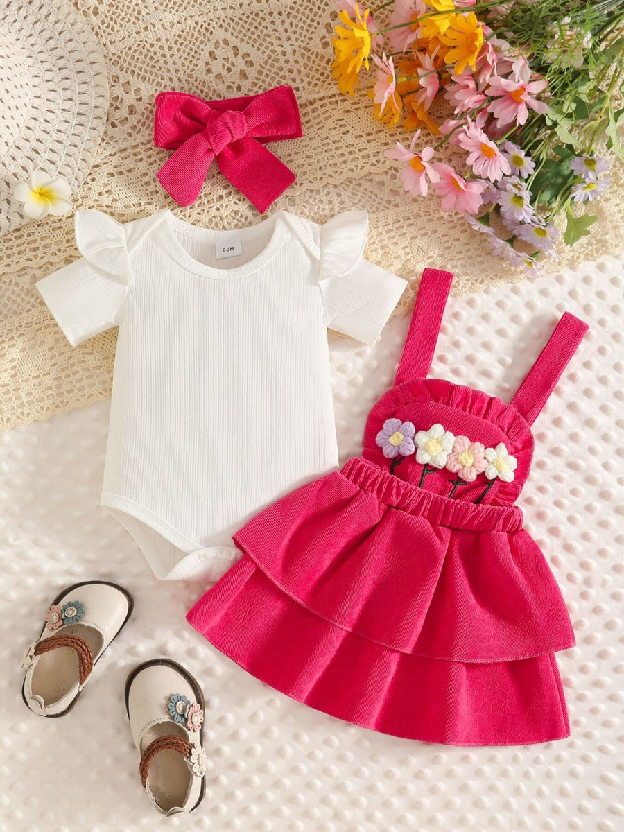 cottagecore overall dress in dusty rose with round neck