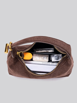 chocolate brown with crossbody bag with top handle 15