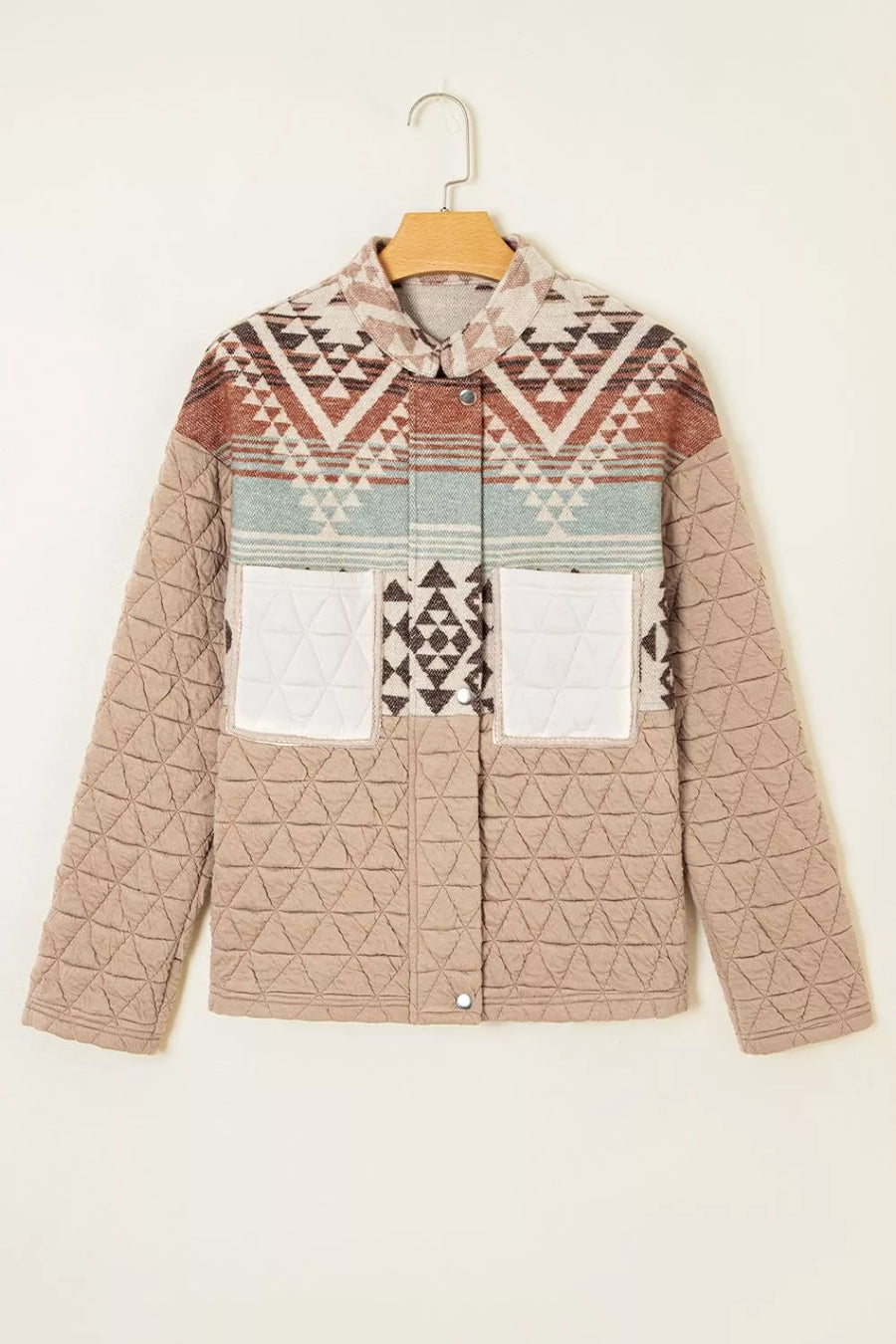 Aztec Quilted Patchwork Western Jacket option 9