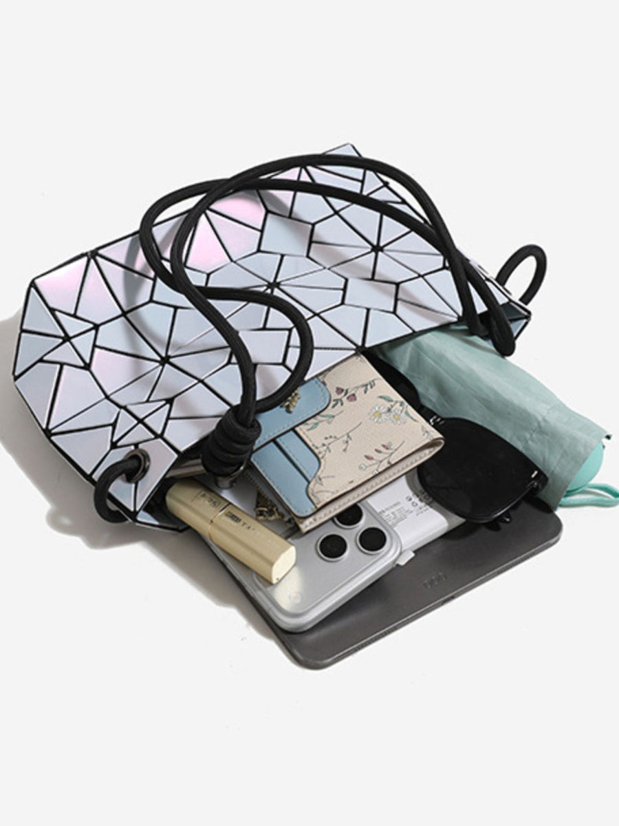PVC Imported Size & shoulder bag in Pink with boxy silhouette