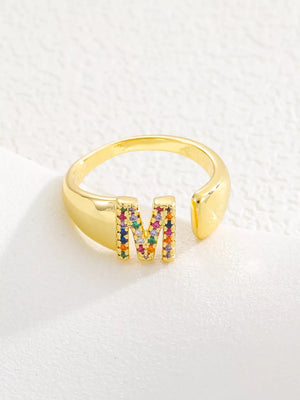 18K Gold-Plated, Copper, Zircon Care instructions: While wearing the pearl jewel ring in Z with band silhouette